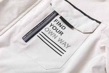 Lightweight Men's Jacket With Hood For Outdoor, Travel, Hiking, Windbreaker, Versatile, Stylish Design - Blue&Pink