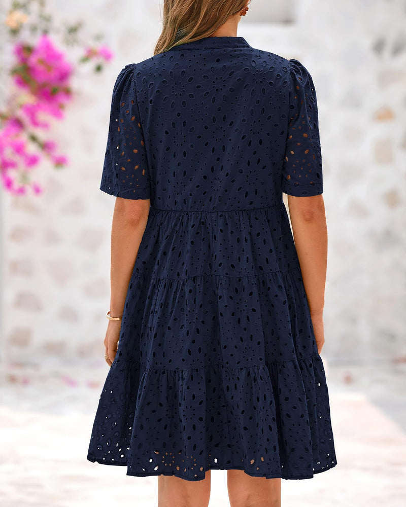 Vestido Rendido Elegância que Encanta à Primeira Vista - Blue&Pink