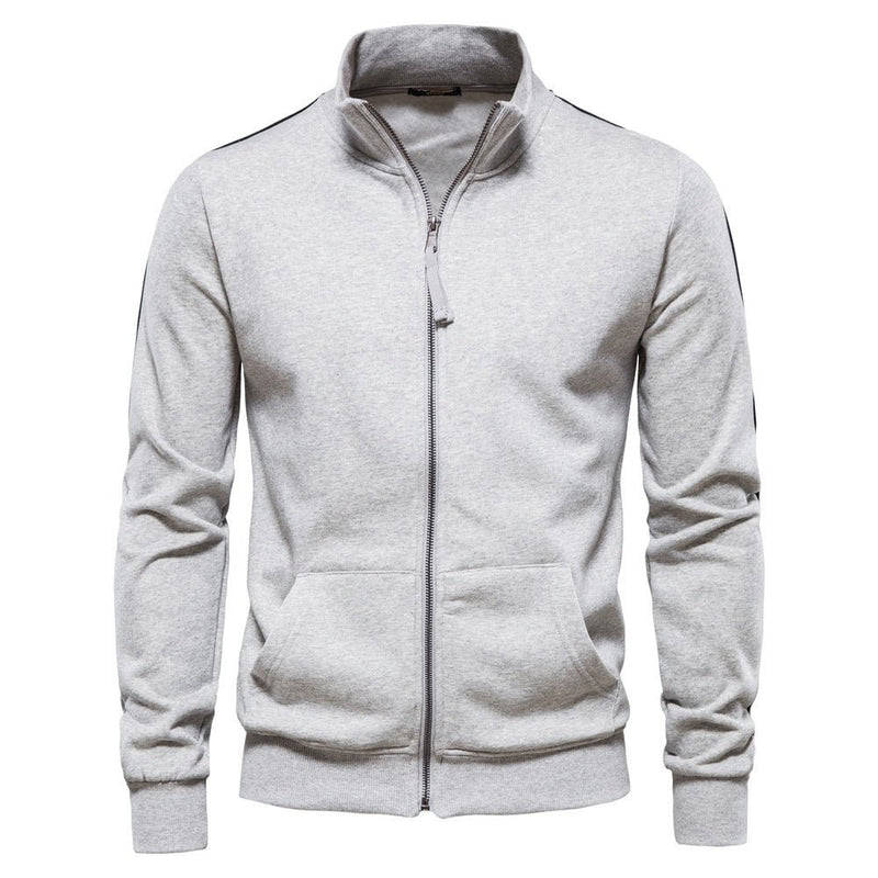 All - matching Men's Sports Contrast Color Casual Cardigan - Blue&Pink