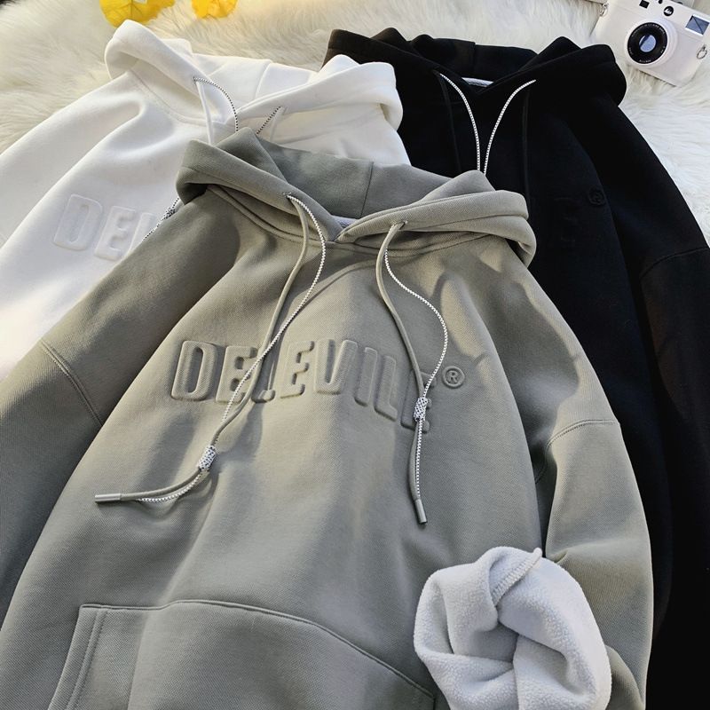 Ovsize Men's Hooded Fashion Brand American Style Loose Hoodie - Blue&Pink