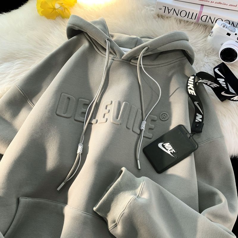 Ovsize Men's Hooded Fashion Brand American Style Loose Hoodie - Blue&Pink