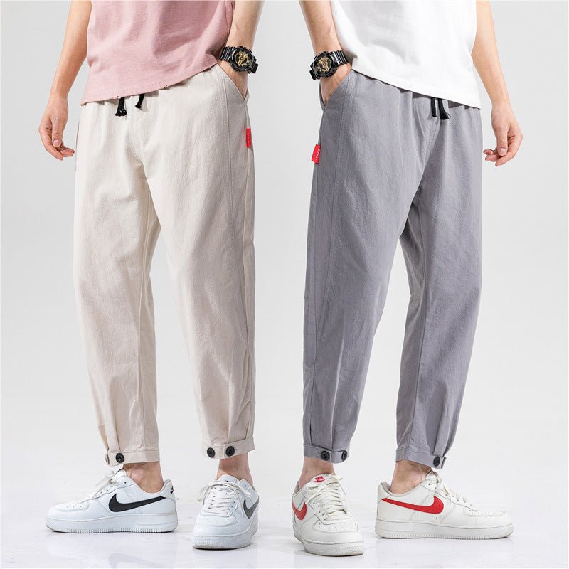 Calça Masculina Casuais em Algodão & Linho – Conforto que Impressiona! - Blue&Pink