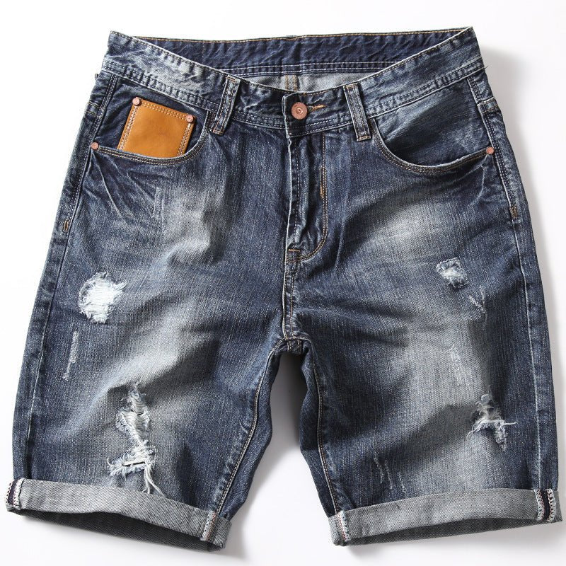 Calções Jeans Rasgados Masculinos – Leves, Modernos e Confortáveis - Blue&Pink