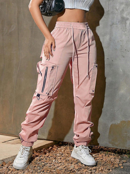Overalls Summer American Sports Pants - Blue&Pink