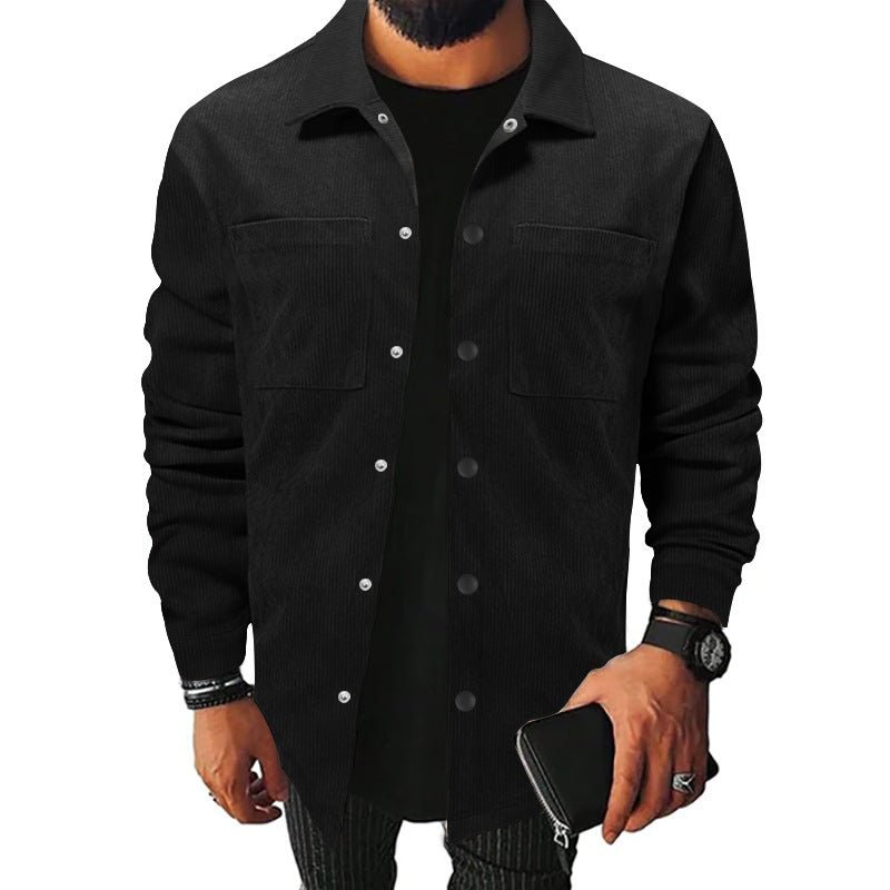Corduroy Single - breasted Slim Jacket For Men - Blue&Pink