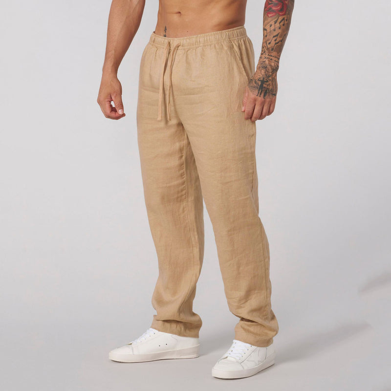 European And American Home Casual Sports Trousers Men's Cotton Breathable - Blue&Pink