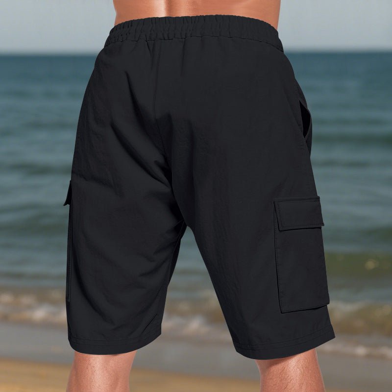 Shorts Soltos de linho e Multibolsos - Blue&Pink