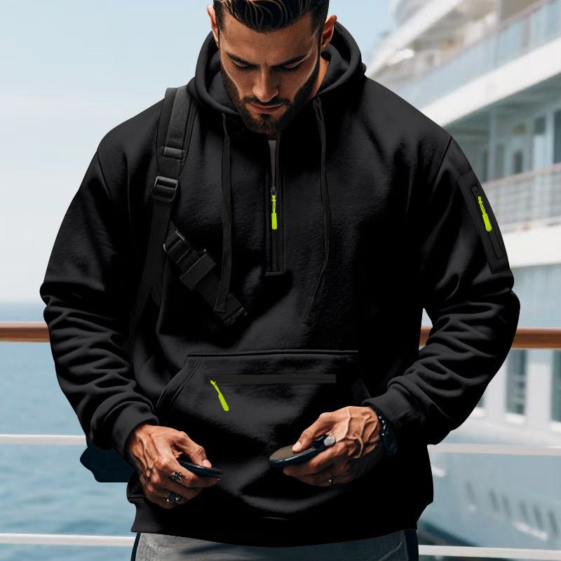 Casual Men's Sports Cargo Coat Regular Sleeve - Blue&Pink