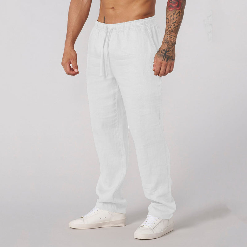 European And American Home Casual Sports Trousers Men's Cotton Breathable - Blue&Pink