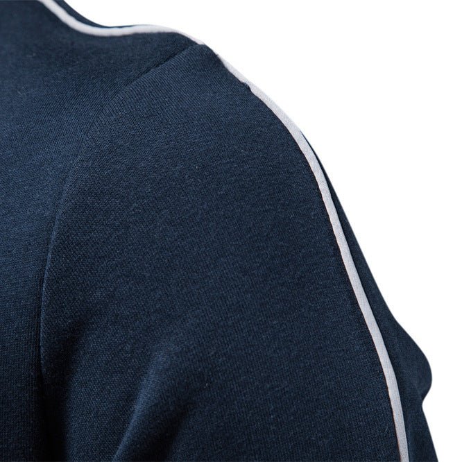 All - matching Men's Sports Contrast Color Casual Cardigan - Blue&Pink