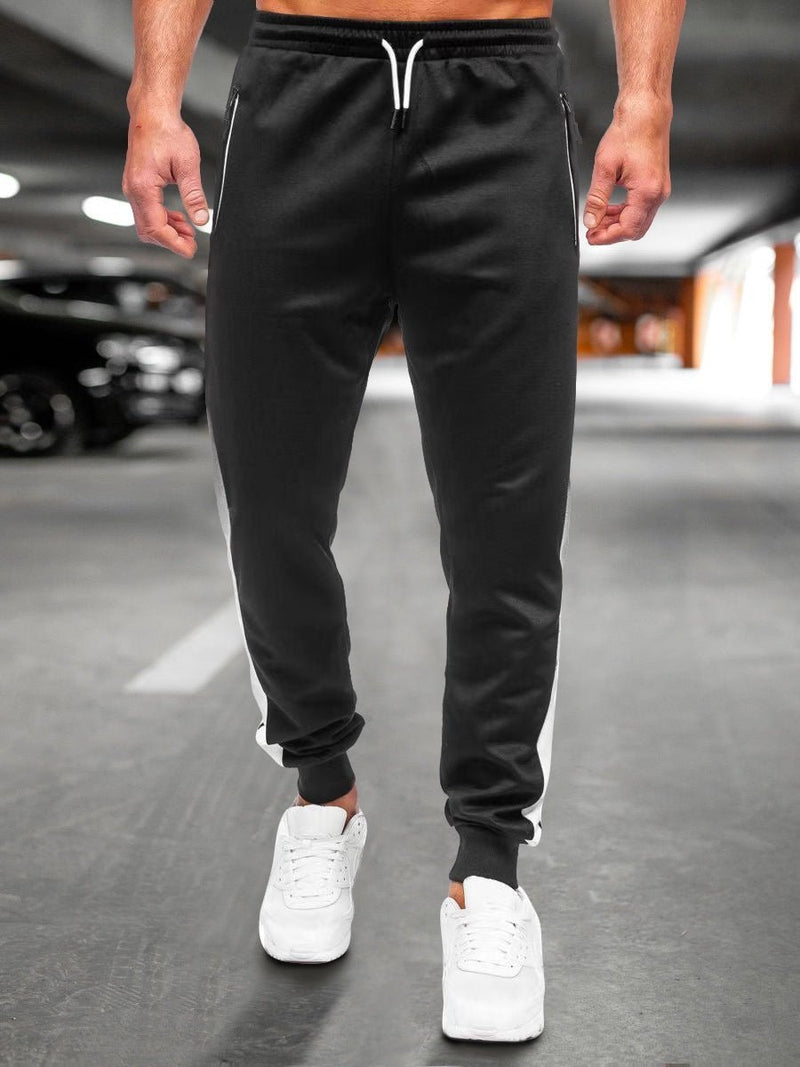 Gradient Color Sports Men Casual Running Trousers - Blue&Pink