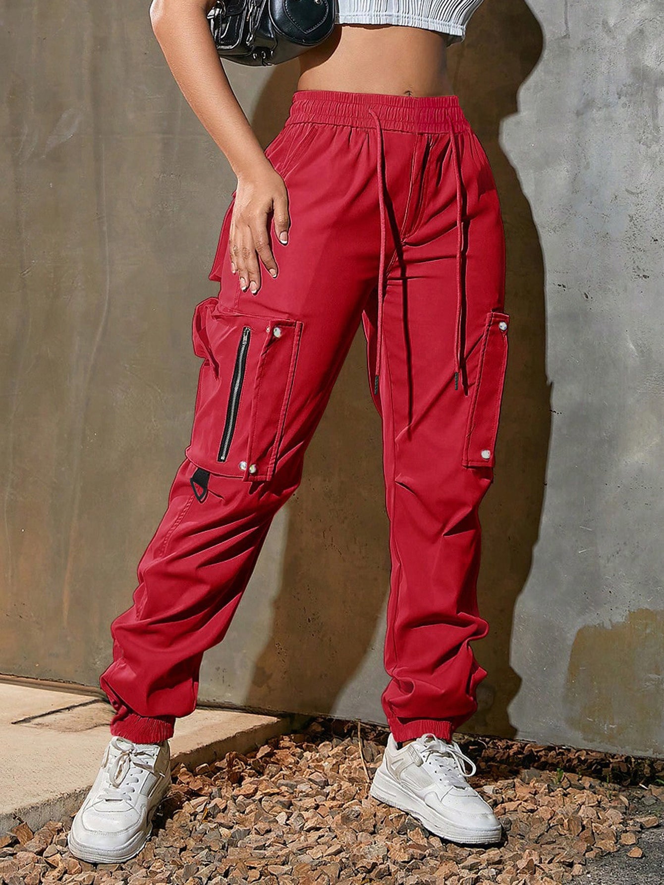 Overalls Summer American Sports Pants - Blue&Pink
