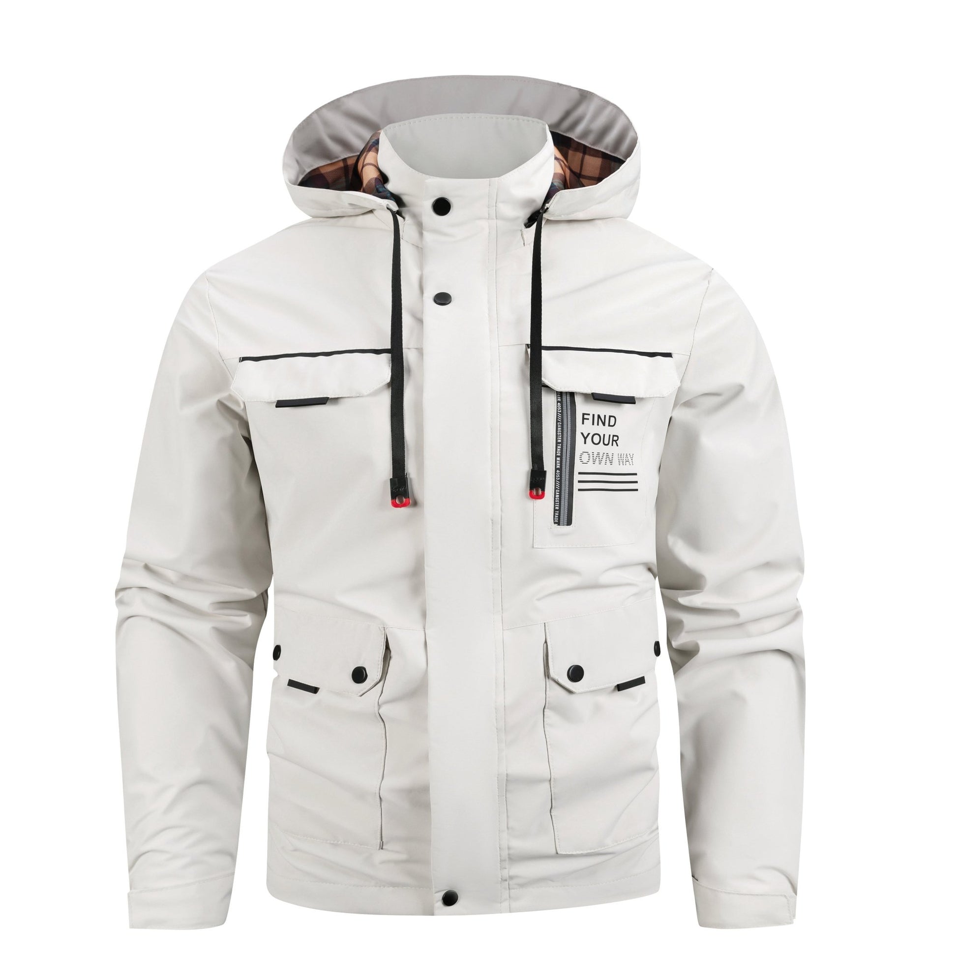 Lightweight Men's Jacket With Hood For Outdoor, Travel, Hiking, Windbreaker, Versatile, Stylish Design - Blue&Pink