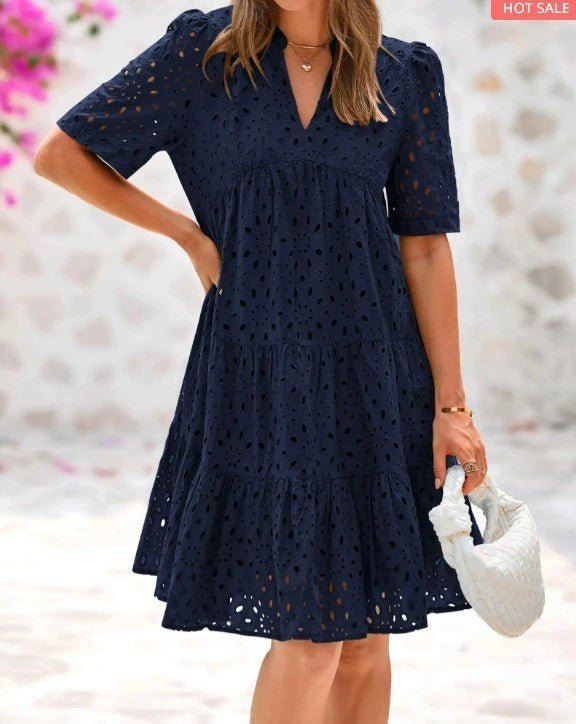 Vestido Rendido Elegância que Encanta à Primeira Vista - Blue&Pink