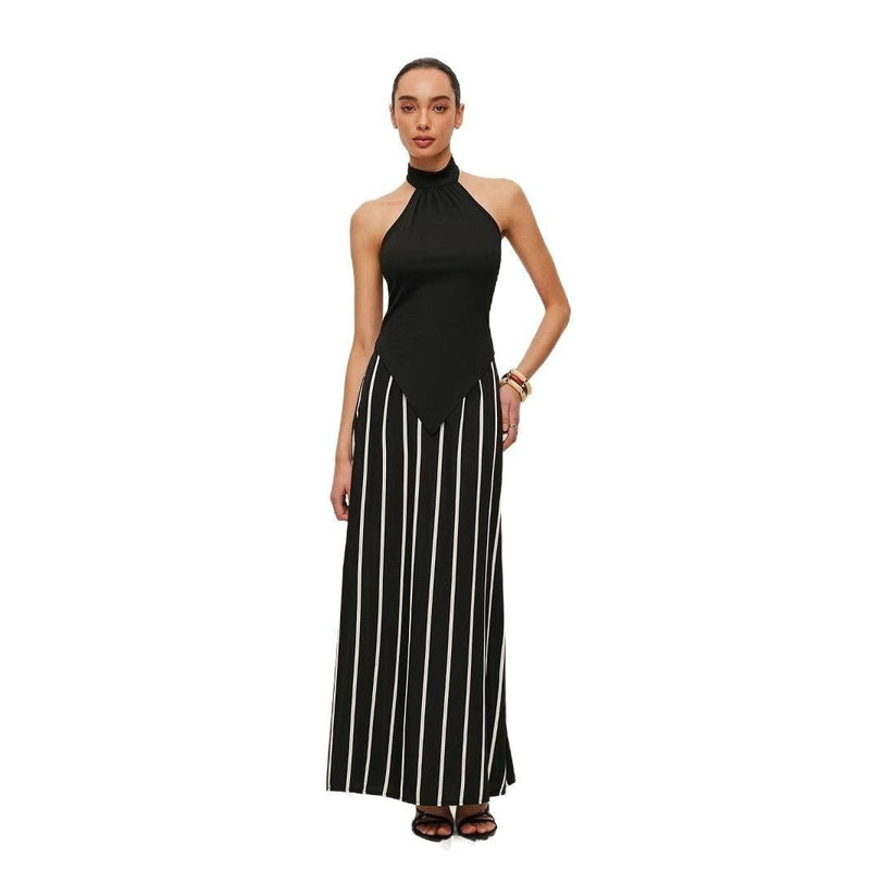 Look Poderoso: Top Halter Sem Costas - Blue&Pink