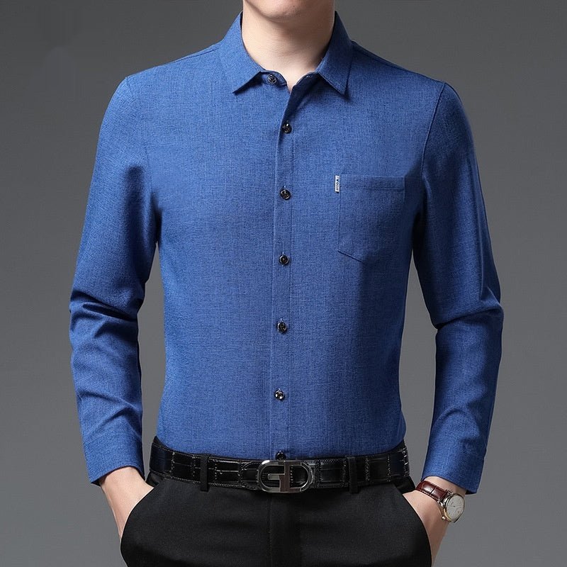 Camisa Casual Masculina Estilo Linho – Leveza, Frescura e Elegância - Blue&Pink