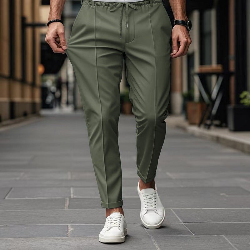 Men's Business Slim Fit Tapered Casual Pants - Blue&Pink