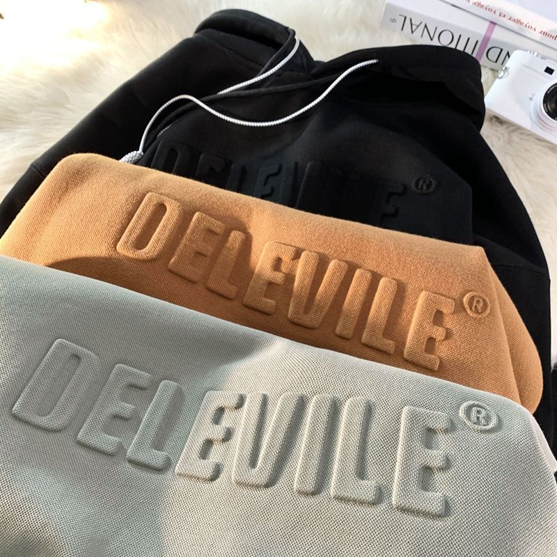 Ovsize Men's Hooded Fashion Brand American Style Loose Hoodie - Blue&Pink