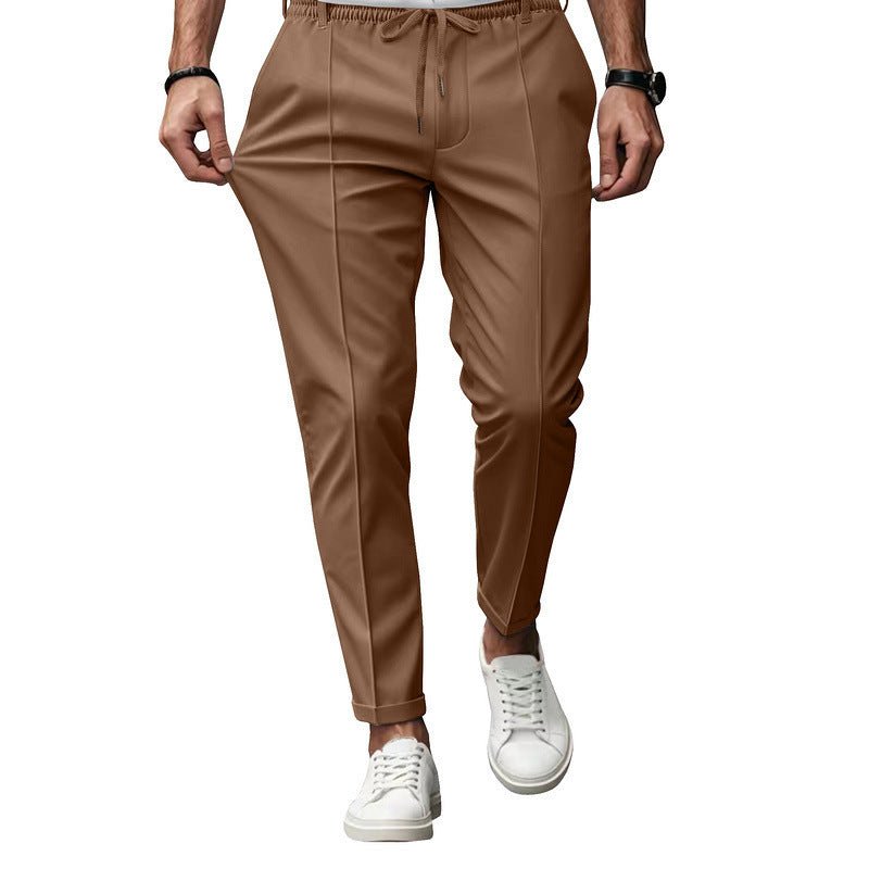 Men's Business Slim Fit Tapered Casual Pants - Blue&Pink