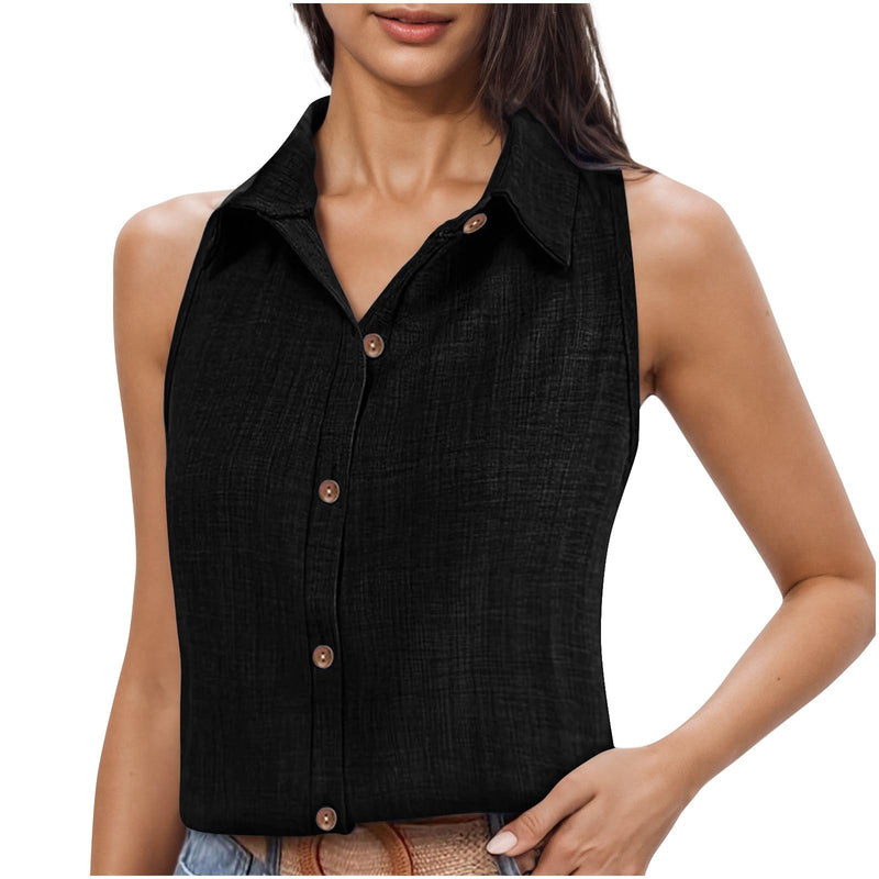 Camisa Feminina Sem Mangas Leveza e Estilo - Blue&Pink