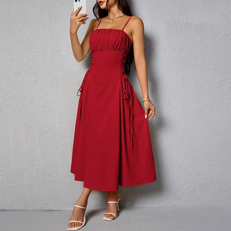 Vestido Longo com Alças Finas Elegância e Sensualidade - Blue&Pink