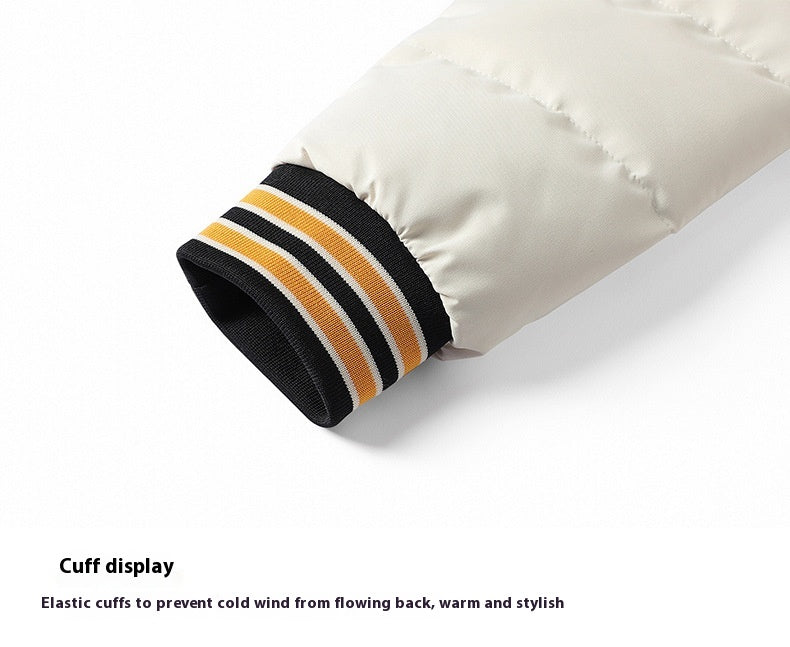 Casaco grosso com capuz estilo coreano