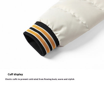 Casaco grosso com capuz estilo coreano