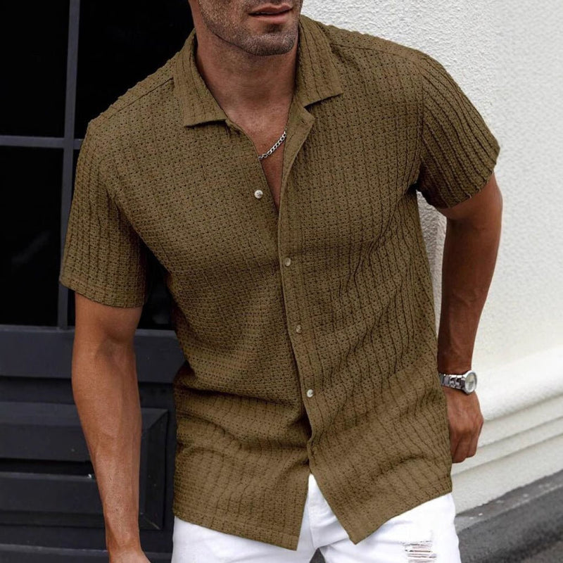 Camisa Slim Masculina – Estilo Casual que Valoriza o Seu Visual - Blue&Pink
