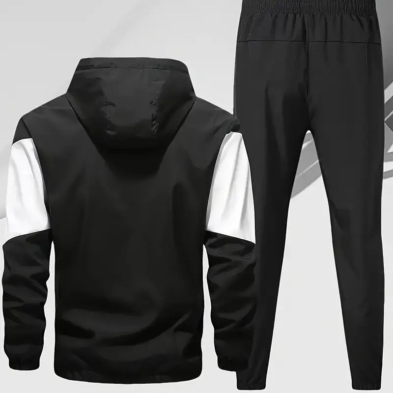Conjunto esportivo com capuz para outono/inverno