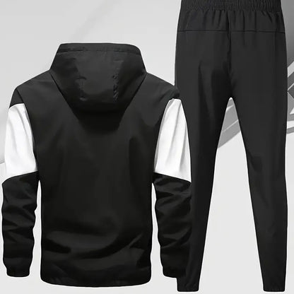 Conjunto esportivo com capuz para outono/inverno