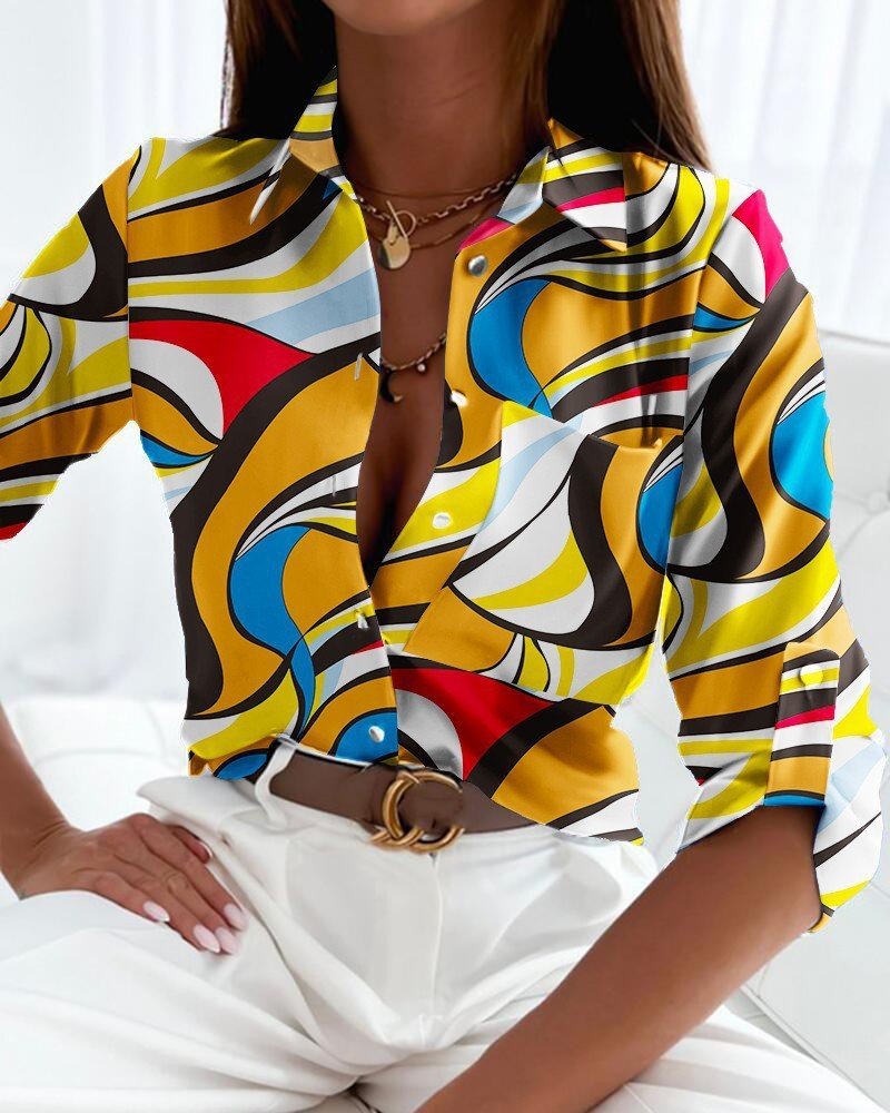 Camisa Feminina Estilo Que Fala por Ti - Blue&Pink