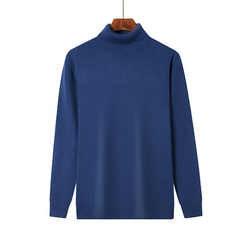 Imitation Knitwear Men's Turtleneck Color Thick Bottoming Shirt - Blue&Pink