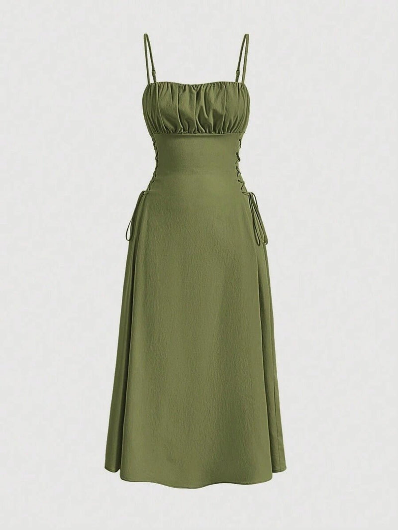Vestido Longo com Alças Finas Elegância e Sensualidade - Blue&Pink