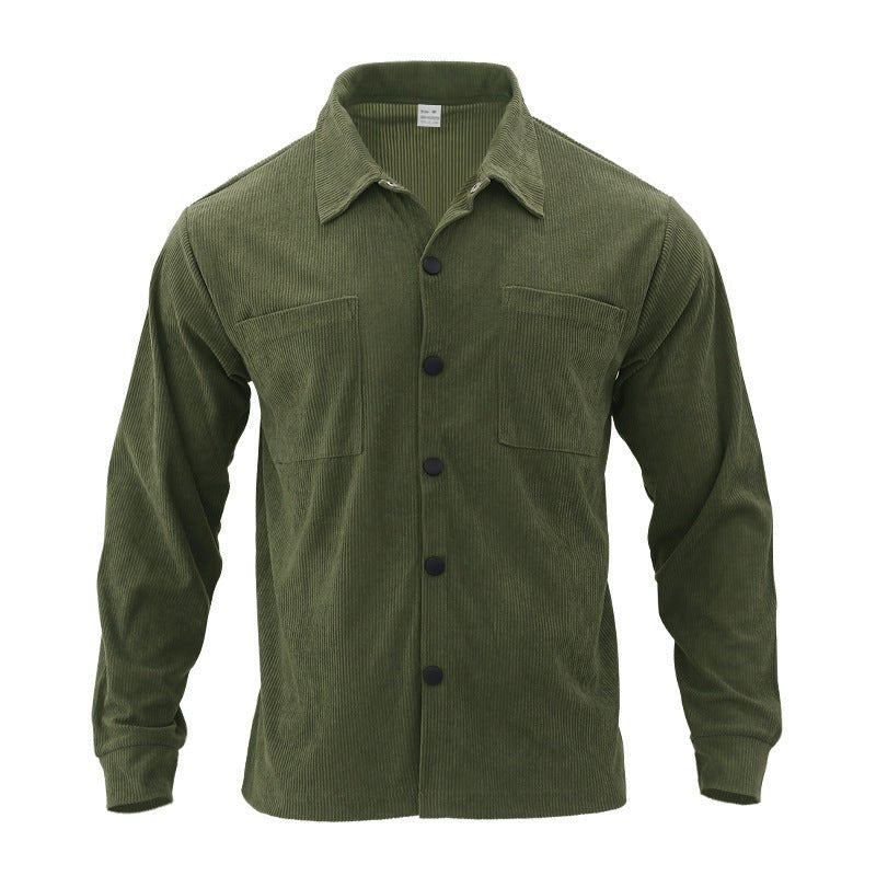Corduroy Single - breasted Slim Jacket For Men - Blue&Pink