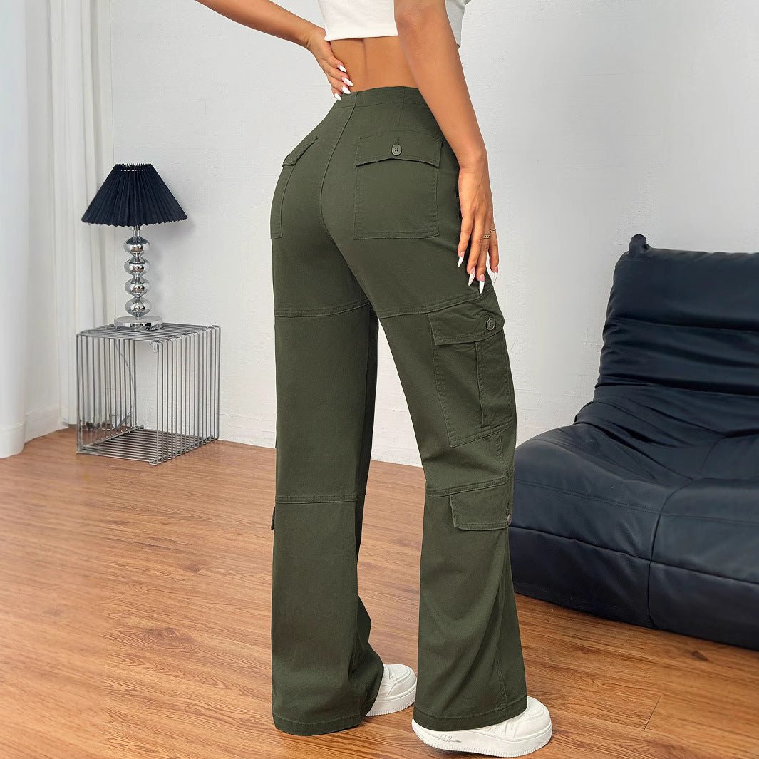 TL337 European And American Street Style Overalls Loose Jeans - Blue&Pink