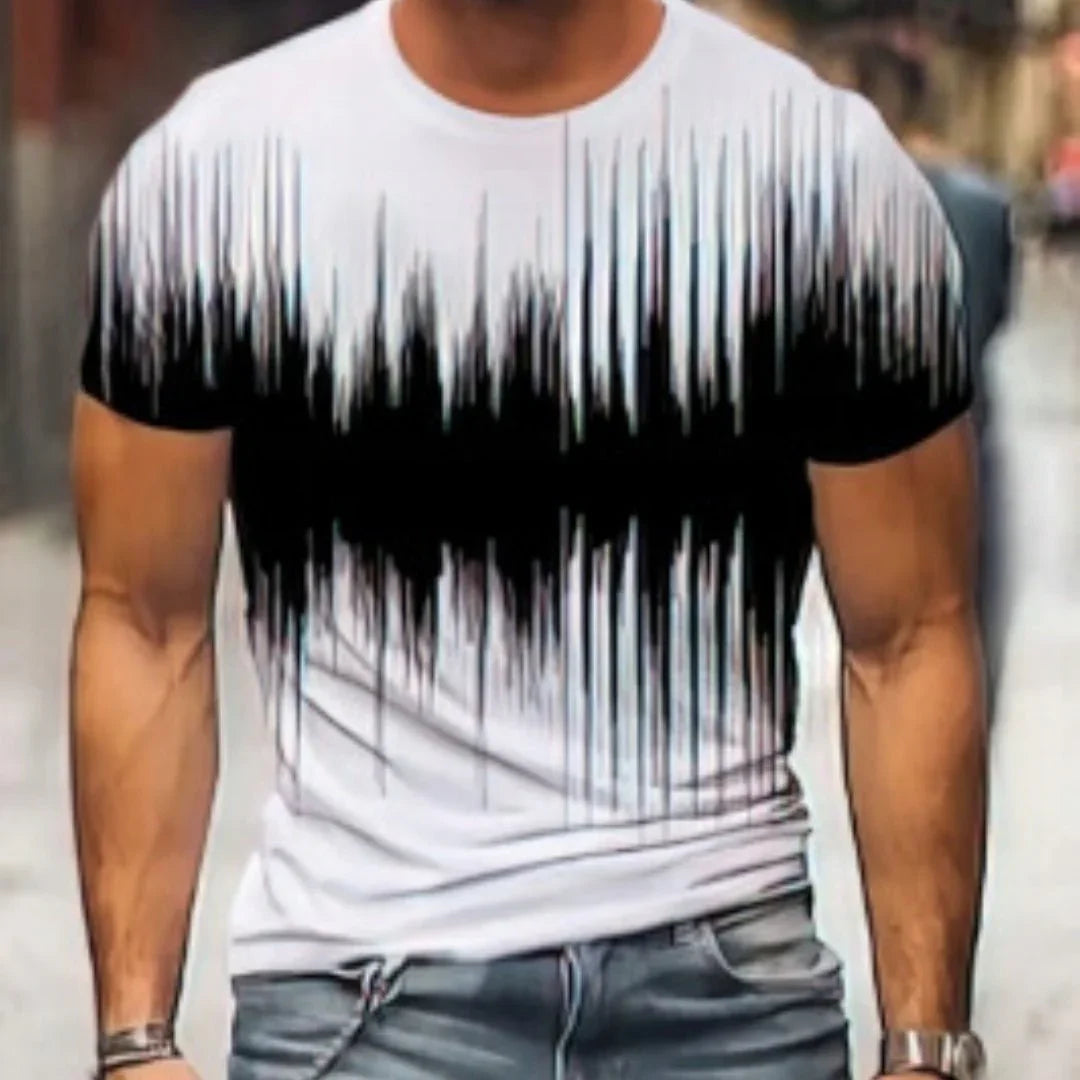 T-shirt Unissexo 3D Estampada – Estilo Único para um Verão Fora do Comum! - Blue&Pink