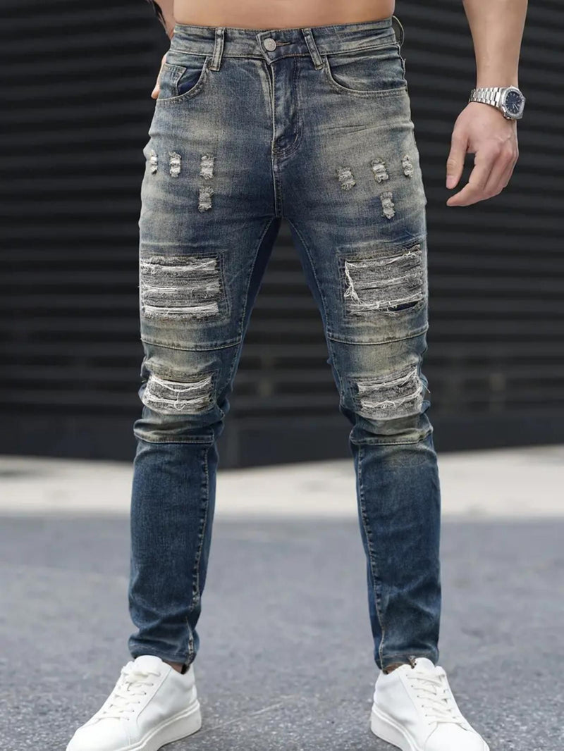 Calça Jeans Rasgada Masculina – Atitude Urbana e Estilo que Marca Presença - Blue&Pink