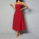 Vestido Longo com Alças Finas Elegância e Sensualidade - Blue&Pink