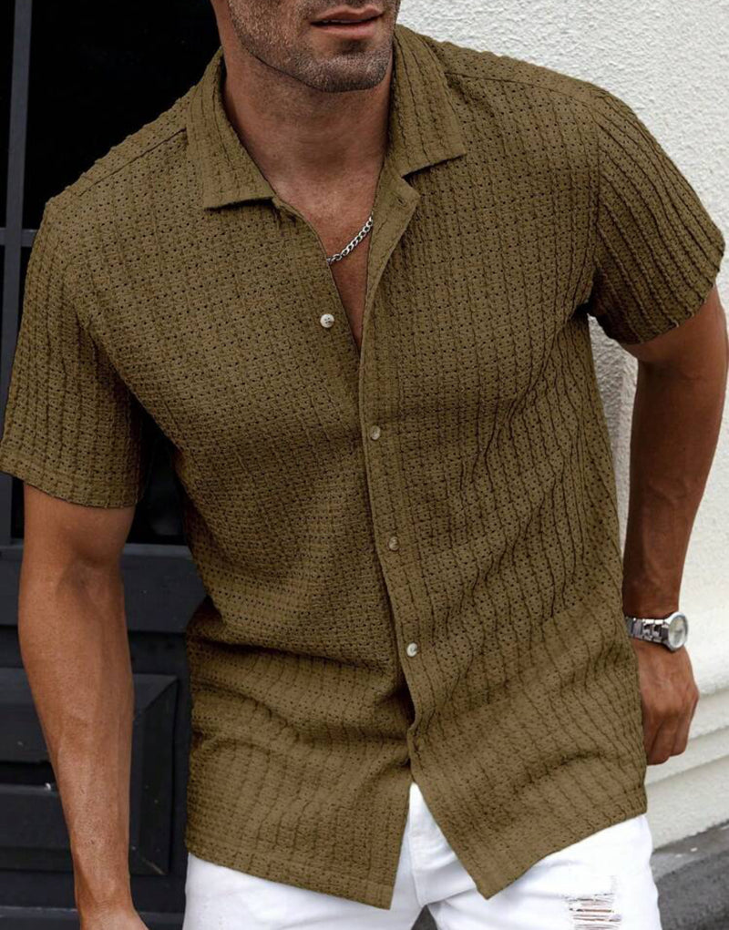 Camisa Slim Masculina – Estilo Casual que Valoriza o Seu Visual - Blue&Pink