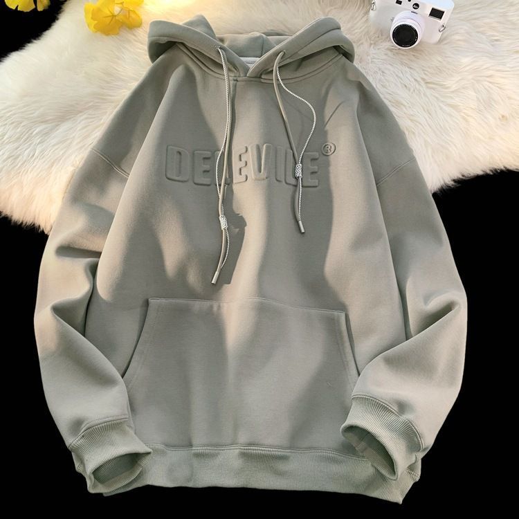 Ovsize Men's Hooded Fashion Brand American Style Loose Hoodie - Blue&Pink