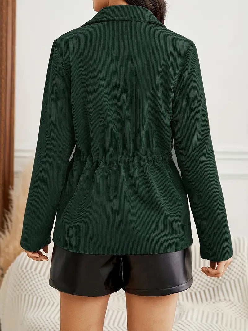 Casaco de veludo estilo europeu