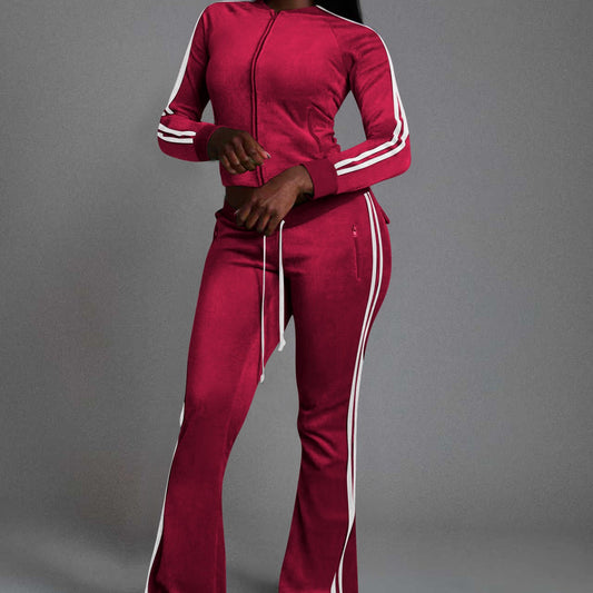 Conjunto casual elegante com cordões