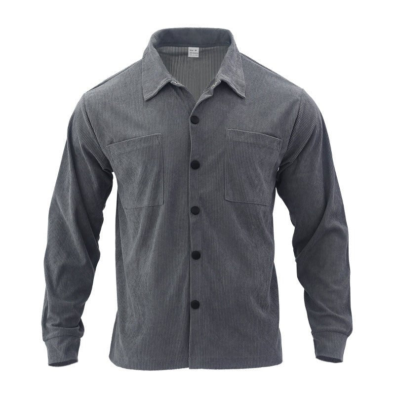 Corduroy Single - breasted Slim Jacket For Men - Blue&Pink