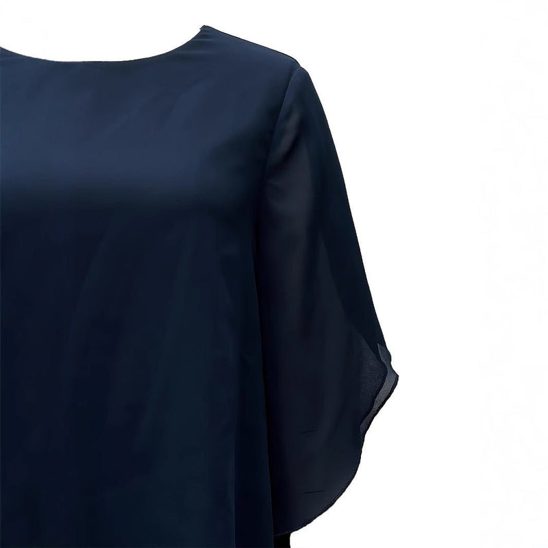 Conjunto de Chiffon Elegância Urbana - Blue&Pink