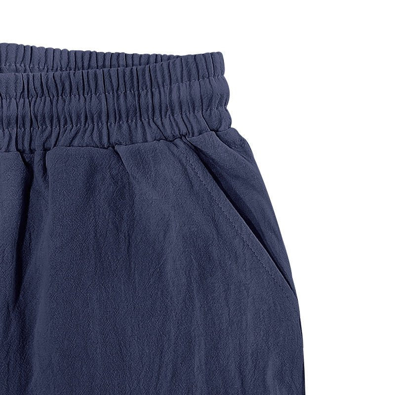 Shorts Soltos de linho e Multibolsos - Blue&Pink