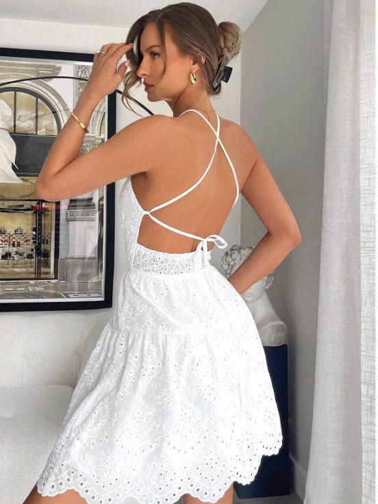 Vestido Branco Elegância Intemporal - Blue&Pink