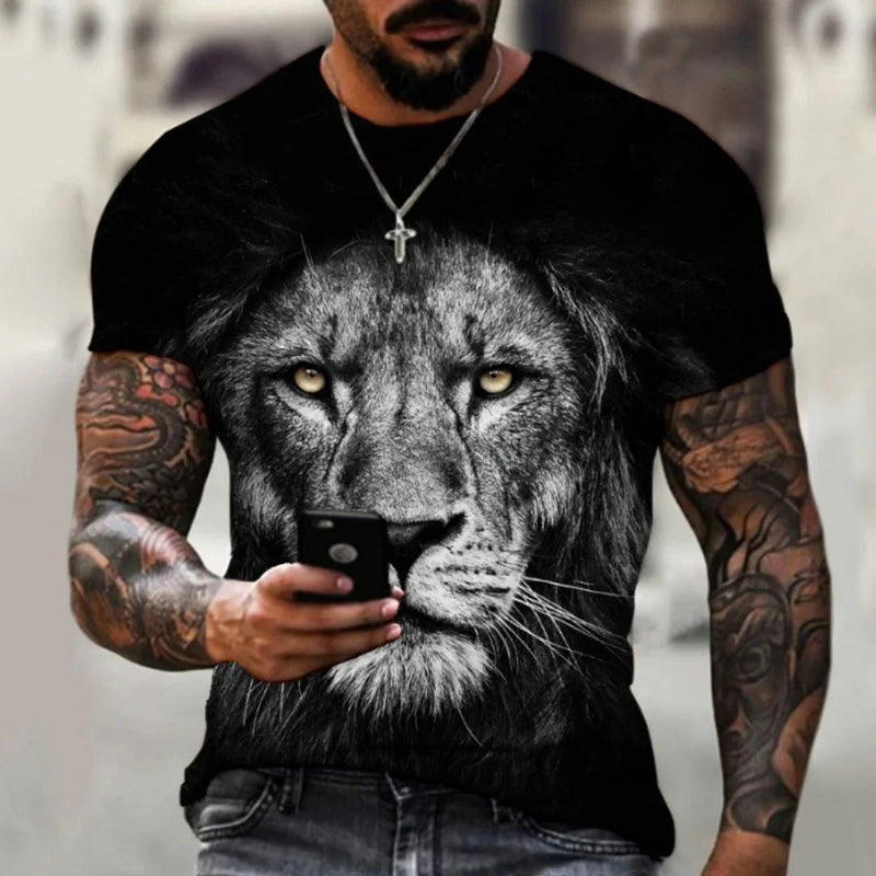 T-shirt Masculina com Estampa Digital – Atreve - te a Vestir o Inesperado! - Blue&Pink