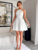 Vestido Branco Elegância Intemporal - Blue&Pink