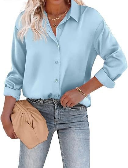 Camisa com Botões e Manga Longa Brilho e Elegância - Blue&Pink