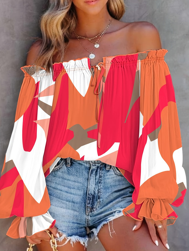 Blusa Ombro Desperte Olhares - Blue&Pink